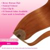 Ve Sunny Hair Extensions Ponytail Real Human Hair 80g Wrap Around Clip in Ponytail Hair Extensions Straight Extensions Human Hair for Women Dark Brown Balayage Chestnut Brown 14 Inch(Pony-7-#350 Copper)
