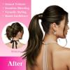 Ve Sunny Hair Extensions Ponytail Real Human Hair 80g Wrap Around Clip in Ponytail Hair Extensions Straight Extensions Human Hair for Women Dark Brown Balayage Chestnut Brown 14 Inch(Pony-2-#2/6/2 Dark Brown Balayage Chestnut Brown)