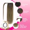 Ve Sunny Hair Extensions Ponytail Real Human Hair 80g Wrap Around Clip in Ponytail Hair Extensions Straight Extensions Human Hair for Women Dark Brown Balayage Chestnut Brown 14 Inch(Pony-4-#4/27/4 Medium Brown Balayage Ombre Caramel Blonde)