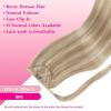 Ve Sunny Hair Extensions Ponytail Real Human Hair 80g Wrap Around Clip in Ponytail Hair Extensions Straight Extensions Human Hair for Women Dark Brown Balayage Chestnut Brown 14 Inch(Pony-1-#18/613 Blonde Highlights Warm Color)