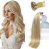 Sunny Hair I Tip Hair Extensions Human Hair Blonde Add Luster Itip Hair Extensions Golden Blonde Highlight Medium Blonde Cold Fusion Remy Pre Bonded Natural Blends 18inch 50g