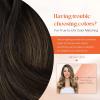 [2 Packs Bundle Total 14pcs] Sunny Hair Clip in Hair Extensions Brown 26 Inch 7pcs 165g Plus 7pcs Clip in Hair Extensions Balayage Dark Brown 120g 18 Inch Total 285g
