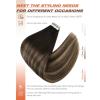 Sunny Off Black Ombre Hair Extensions Tape in #1B Black Ombre #4 Brown with #18 Ash Blonde Tape Hair Extensions Thick Ends Tape in Extensions Remy Human Hair 16inch 20pcs/50g