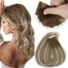 Sunny Hair Tape in Hair Extensions Real Human Hair Invisible Remy Hair Extensions Tape ins for Women Medium Brown Ombre PLatinum Blonde Balayage 20 inch 25G