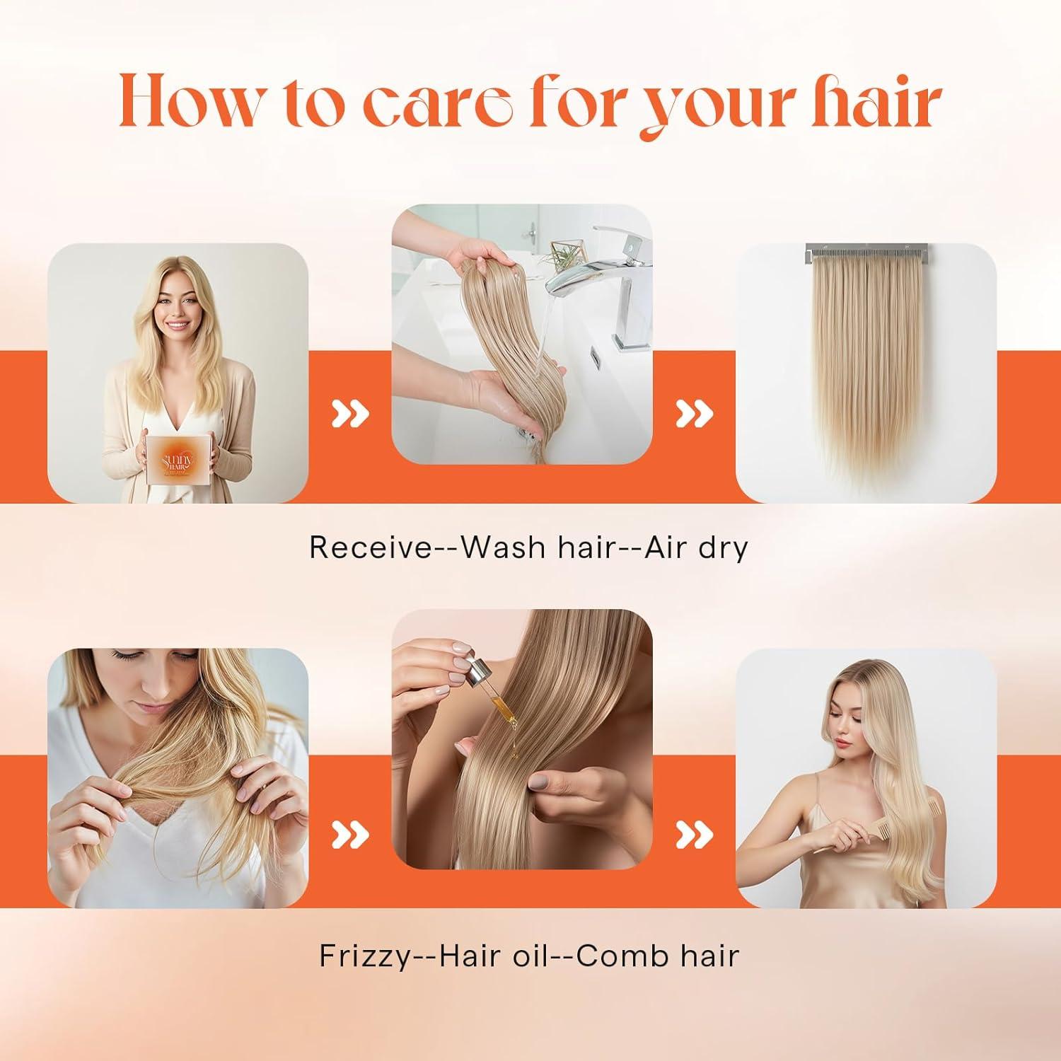 image2 Packs Bundle Total 10pcs Sunny Hair Clip in Hair Extensions Mocha Black Brown 20 Inch 7pcs 120g Plus 3pcs Clip in Hair Extensions Black 80g 18 Inch Total 200g