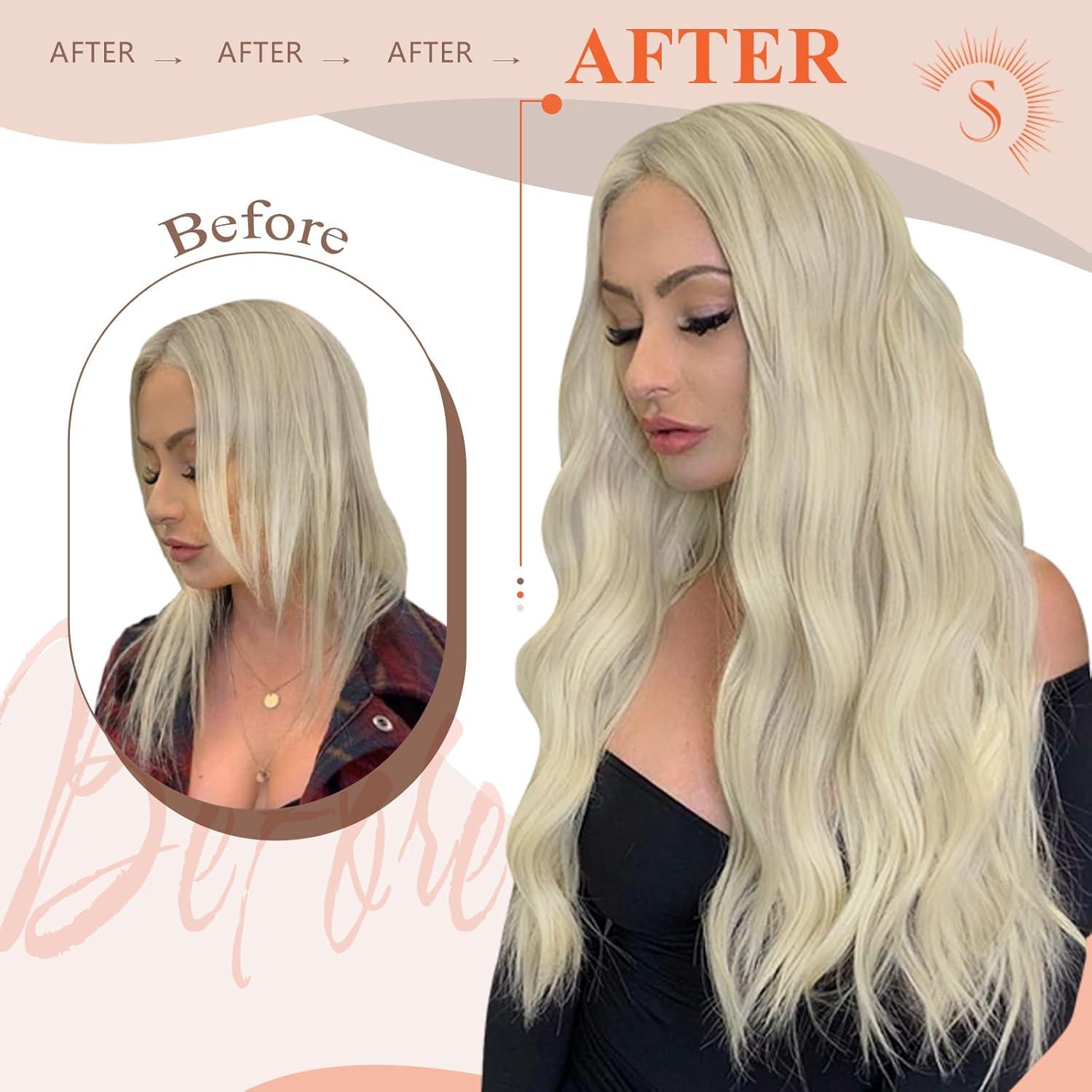 imageSunny Hair 18inch K Tip Hair Extensions Soft K Tip Hair Extensions Human Hair Blonde Utip Extensions Hair Easy to Maintain for Women 50g
