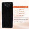 [2 Packs Bundle Total 14pcs] Sunny Hair Clip in Hair Extensions Mocha Black Brown 16 Inch 7pcs 120g Plus 7pcs Clip in Hair Extensions Black 120g 16 Inch Total 240g