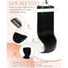 [2 Packs Bundle Total 14pcs] Sunny Hair Clip in Hair Extensions Mocha Black Brown 18 Inch 7pcs 120g Plus 7pcs Clip in Hair Extensions Black 135g 18 Inch Total 255g