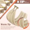 Sunny Hair Ktip Human Hair Extensions 18inch K Tip Hair Extensions Blonde Highlights Hair Extensions Keratin Bonds for Women 50g