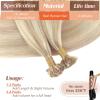 Sunny Hair Ktip Human Hair Extensions 18inch K Tip Hair Extensions Blonde Highlights Hair Extensions Keratin Bonds for Women 50g