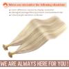Sunny Hair Ktip Human Hair Extensions 18inch K Tip Hair Extensions Blonde Highlights Hair Extensions Keratin Bonds for Women 50g
