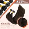 Sunny Hair Ktip Human Hair Extensions Brown Ombre K Tips Hair Extensions 20inch Keratin Hair Extensions Human Hair for Women 50g