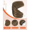 Sunny Hair Microlink Hair Extensions Human Hair Fit Any Occasion Micro Hair Extensions Real Human Hair Thick Fusion Extensions Dark Brown Highlights Caramel Blonde Add Volume 18inch 57g