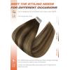 Sunny Hair Sunny 22inch Tape in Hair Extensions Real Human Brown Ombre Dark Caramel Blonde Mix Silky Straight 50g 20pcs 1.7637 Ounce