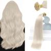 Sunny Hair 18inch K Tip Hair Extensions Soft K Tip Hair Extensions Human Hair Blonde Utip Extensions Hair Easy to Maintain for Women 50g