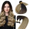Sunny Hair K Tip Hair Extensions Human Hair 20inch Ktip Human Hair Extensions Brown Balayage Keratin Tip Hair Extensions 50g