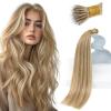 Sunny Hair Nano Bead Extensions Human Hair Light Blonde Nano Hair Extensions Blonde Nano Ring Extensions Real Remy Hair 10/60 18inch 50g