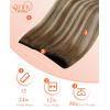 Sunny Hair Beaded Weft Hair Extensions Medium Brown Ombre Blonde Micro Weft Hair Extensions Ombre Brown EZE Weft Human Hair Extensions 50G 16Inch
