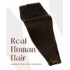 Sunny Hair Genius Weft Hair Extensions Human Hair Dark Brown Genius Weft Sew in Hair Extensions Real Human Hair Brown One Piece Hair Weft Extensions for Women 16inch #2