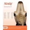Sunny Hair Human Hair Weft Extensions Blonde Human Hair Extensions Sew in Ash Blonde Ombre Platinum Blonde Balayage Weft Hair Extensions Human Hair Sew in Extensions for Women Real Hair 100g 16inch