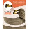 Sunny Hair I Tip Hair Extensions Human Hair Dark Brown Balayage Light Brown with Blonde I Tips Hair Extensions Real Human Hair 14inch Hair Extensions I Tip for Women 50g