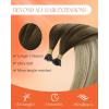 Sunny Hair Long Nano Rings Extensions Brown Balayage Nano Beads Hair Extensions Human Hair Brown Balayage Platinum Blonde Invisible Pre Bonded 24inch 50g