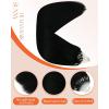 Sunny Hair Micro Link Hair Extensions Human Hair Jet Black 57g Micro Hair Extensions Human Hair Black Micro Bead Hair Extensions Real Human Hair Remy Hair for Women 14inch