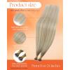 Sunny Hair Nano Hair Extensions Human Hair Ash Blonde Balayage Platnum Blonde Hair Extensions Nano Bead 20inch Nano Loop Natural Looking 50g