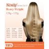 Sunny Hair Sew in Hair Extensions Real Human Hair 135g Blonde Weft Hair Extensions Human Hair Platinum Blonde Human Hair Sew in Extensions For Women Real Hair Long Straight 22inch