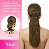 Ve Sunny Hair Extensions Ponytail Real Human Hair 80g Wrap Around Clip in Ponytail Hair Extensions Straight Extensions Human Hair for Women Light Ash Brown 14 Inch
