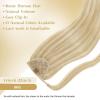 Ve Sunny Hair Extensions Ponytail Real Human Hair Wrap Around Clip in Ponytail Hair Extensions Straight Extensions Human Hair for Women Honey Strawberry Blonde Highlights Bleach Blonde 22inch 80G