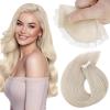 Sunny Hair Tape in Hair Extensions Real Human Hair Invisible Remy Hair Extensions Tape ins for Women White Blonde 12 inch 20G