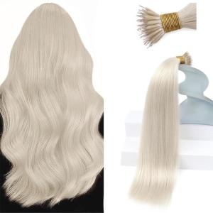Sunny Hair 18inch Nano Bead Hair Extensions Human Hair Blonde Nano Ring Extensions Human Hair Invisible Nano Hair Extensions 50g