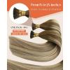 Sunny Hair I Tip Hair Extensions Human Hair,Natural Itip Human Hair Extensions,Balayage Medium Brown Ombre Platinum Blonde,20inch 50g