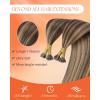 Sunny Hair Nano Bead Hair Extensions Human Hair Dark Brown Nano Ring Hair Extensions Invisible Nano Tip Hair Extensions Real Human Hair 20inch 50g