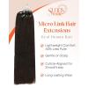 Sunny Hair 18inch 57g Microbead Hair Extensions Dark Brown Micro Link Hair Extensions Real Human Hair Soft Beaded Hair Gentle on Scalp Extensions