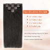 Sunny Hair Clip in Hair Extensions Real Human Hair 120g Remy Hair Clip in Extensions for Women Human Hair Extensions Mocha Black Brown 22 Inch