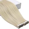 Sunny Hair Tape in Hair Extensions Human Hair 14inch Hair Extensions Real Human Hair Tape in Extensions for Women Solid Blonde Virgin Hair Natural Straight Skin Weft Double Sided Tapes 20Pcs 50g