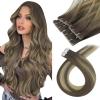 Sunny Hair Injected Tape in Hair Extensions 5Pcs 24inch Virgin Human Hair Light Brown Balayage Blonde