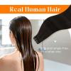 Sunny Hair Butterfly Hair Extensions Natural Black Genius Weft Human Hair Extensions Double-Sided Seamless Invisible Weave PU Weft with Micro Hand-Tied Look for Women 20Inch 100G(#2-Darkest Brown)