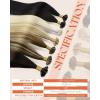 Sunny K Tip Hair Extensions Real Human Hair Straight Ktip Human Hair Extensions Light Brown Balayage Ash Brown with Highlight Keratin Hair Extensions Human Hair Add Volume 16inch 50g