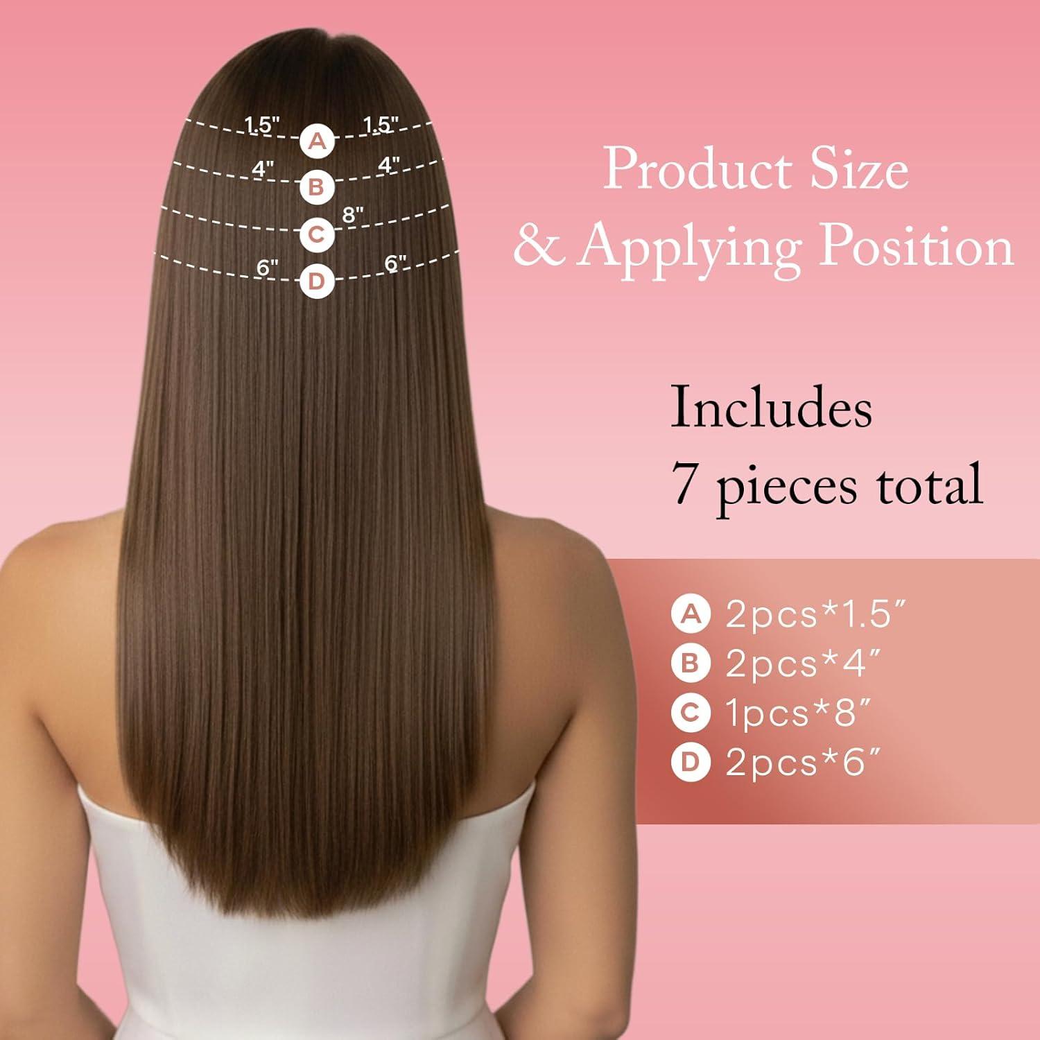imageVe Sunny Scalp Clip in Hair Extensions Real Human Hair Medium Brown Ombre Hair Extensions Clip ins Balayage Caramel Blonde Thinning Hair Fill ins Extensions 18 Inch 90g 4pcsClip2 P860 Midnight Frost Blonde