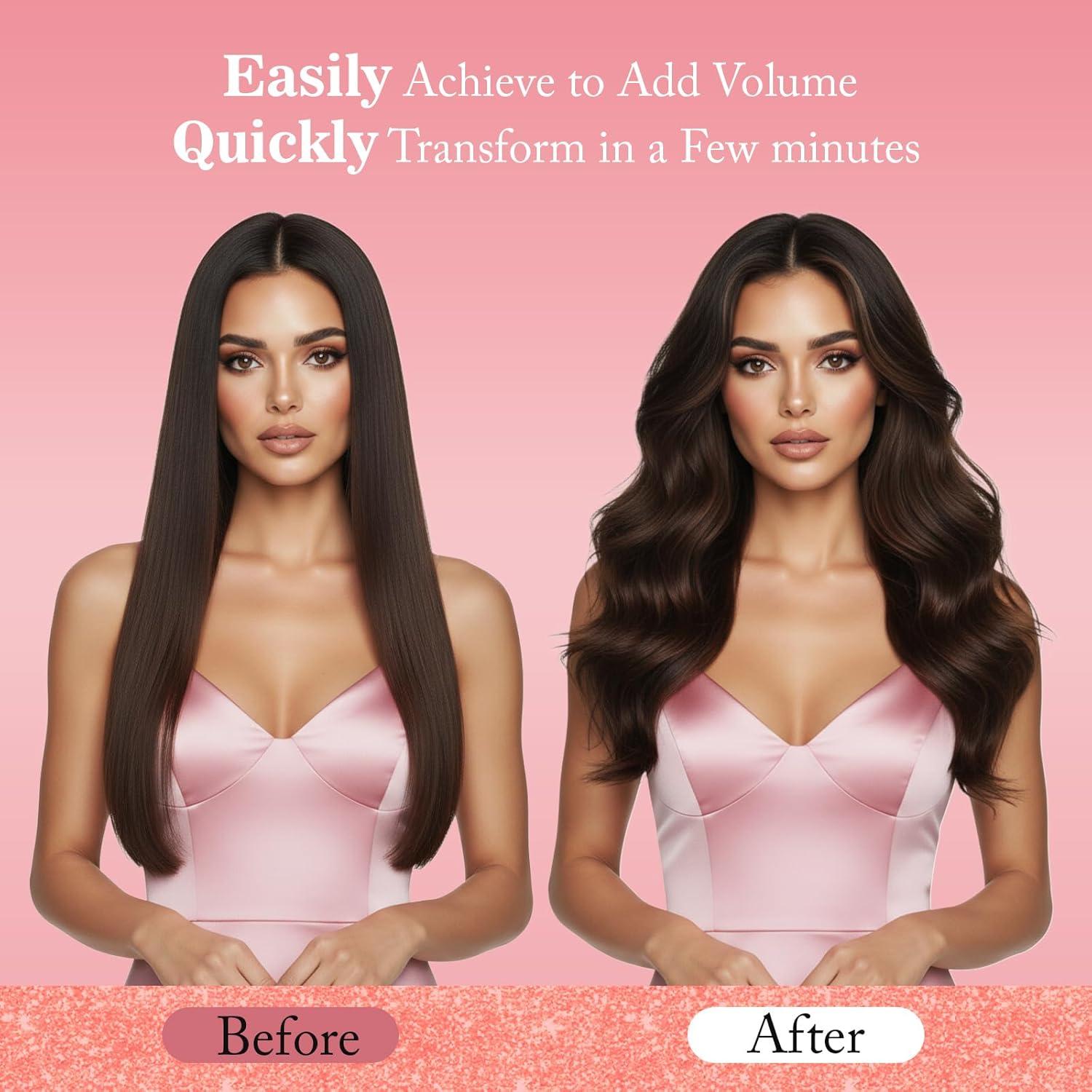 imageVe Sunny Scalp Clip in Hair Extensions Real Human Hair Medium Brown Ombre Hair Extensions Clip ins Balayage Caramel Blonde Thinning Hair Fill ins Extensions 18 Inch 90g 4pcsClip9 1B Natural Black