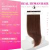 Ve Sunny Scalp Clip in Hair Extensions Real Human Hair Medium Brown Ombre Hair Extensions Clip ins Balayage Caramel Blonde Thinning Hair Fill ins Extensions 18 Inch 90g 4pcs(Clip-8 #33 Reddish Brown)