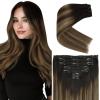 Clip-9 #1B/4/27 Cocoa Root Black Ombre