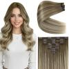 Clip-9 #8/22/8 Light Brown Ombre Balayage Blonde