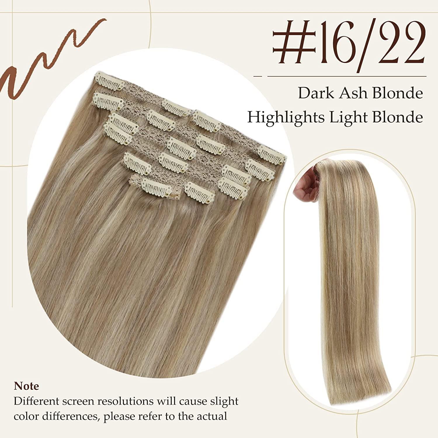imageSunny Clip in Hair Extensions and Ve Sunny Ponytail Hair Extensions Blonde Highlights 20inch 200G