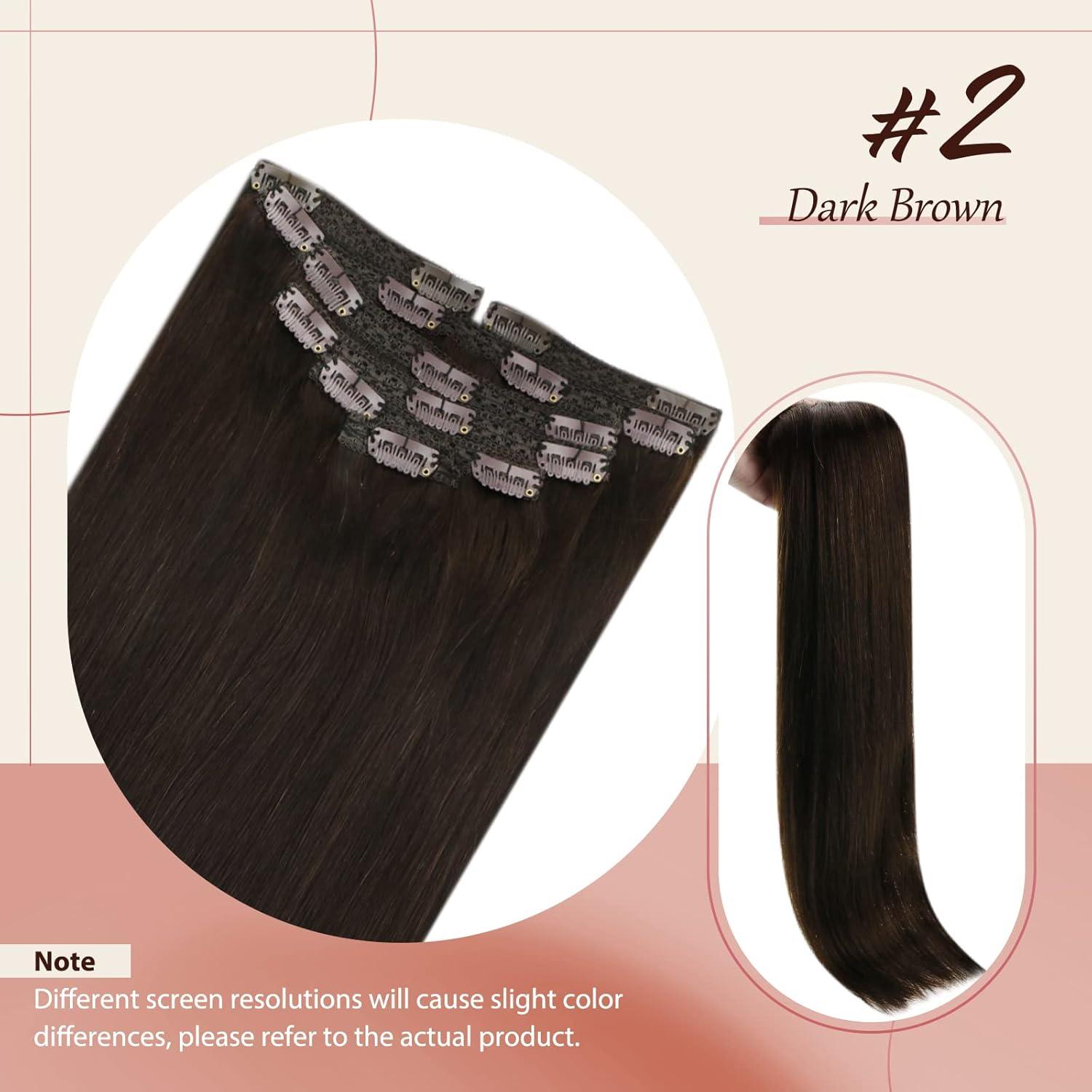 imageSunny Clip in Hair Extensions and Ve Sunny Ponytail Hair Extensions Darkest Brown 200G