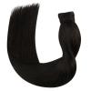 Bundle 2Packs Human Hair Weft Extensions and Ponytail Hair Extensions Darkest Brown 20inch 80G