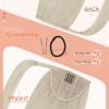 Bundle 2Packs Human Hair Weft Extensions and Ponytail Hair Extensions Platinum Blonde 18inch 80G